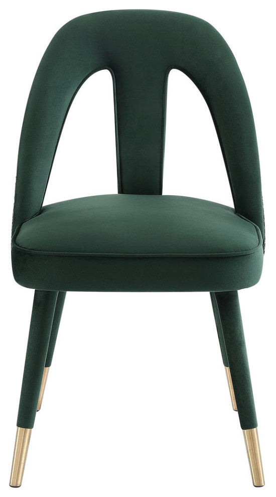 TOV Furniture Petra Forest Green Velvet Side Chair