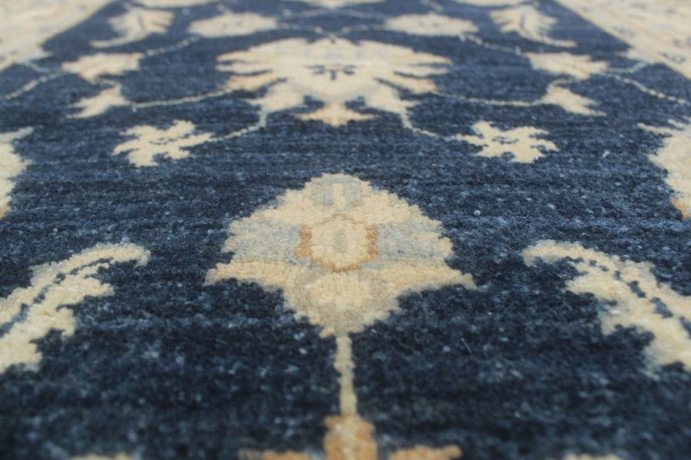Yousafi Fine Chobi Malaak Gray and Beige Runner, 2''7x18''9
