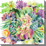 Succulent Blooms Outdoor Art 24X24