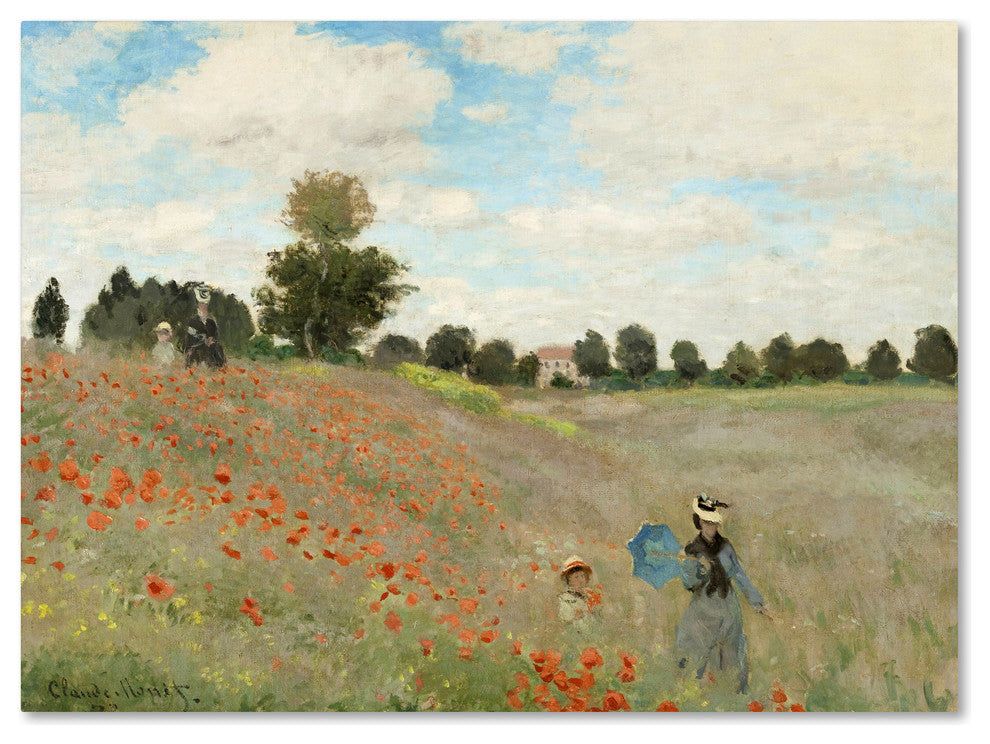 Claude Monet ''Wild Poppies Near Argenteuil'' Canvas Art, 32x24
