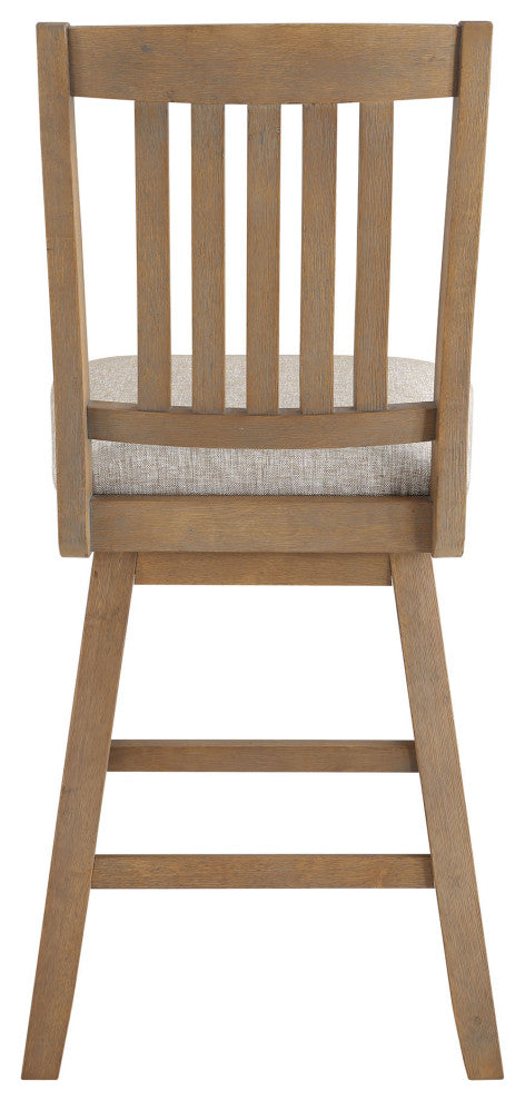 Madison Mission Oak High Back Wood Bar Stool, 37.5 in.