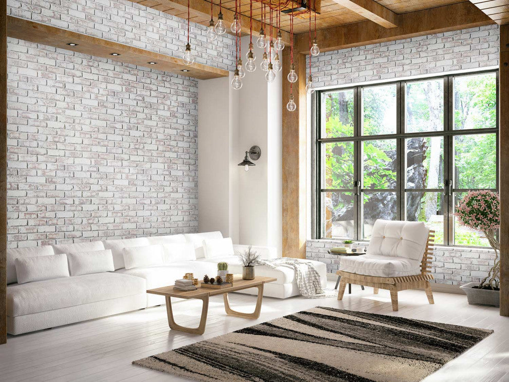 Old Chicago Brick Faux Brick Wall Panel, Old Chicago Brickpanel, Whitewash Brick