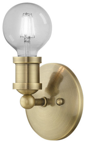 Lansdale 1 Light Antique Brass ADA Single Vanity Sconce