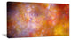 Yellow Starry Fractal Sky, Oversized Abstract Canvas Art Print, 60x28