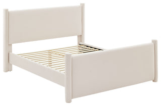 Rael Performance Velvet King Platform Bed, Alabaster
