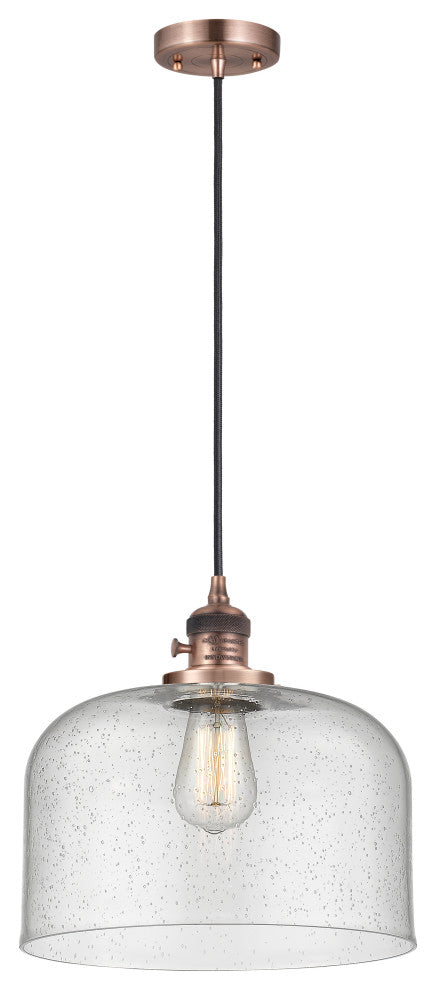 INNOVATIONS 201CSW-AC-G74-L 1-Light Mini Pendant Antique Copper