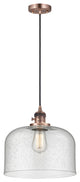 INNOVATIONS 201CSW-AC-G74-L 1-Light Mini Pendant Antique Copper