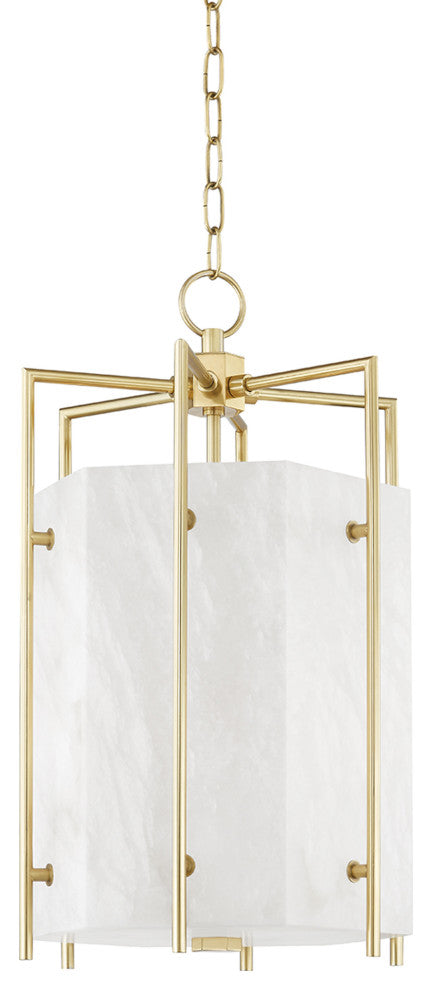 Flatbush 4-Light Small Pendant Aged Brass Finish