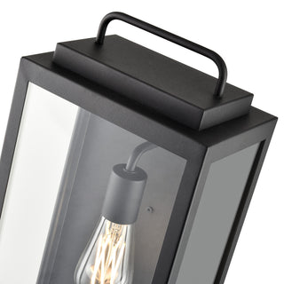 1 Light 8.5 in. Textured Black Outdoor