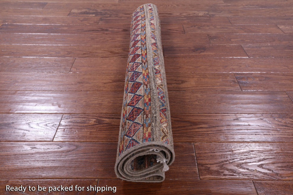 3' 4" X 5' 3" Super Kazak Khorjin Handmade Wool Rug Q10041
