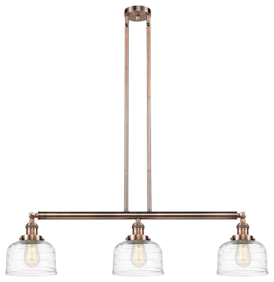 Innovations Bell LED Large Island Light 213-AC-G713-LED, Antique Copper