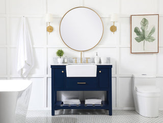 Home Living 22" Farmhouse Blue-Light Bathroom Vanity