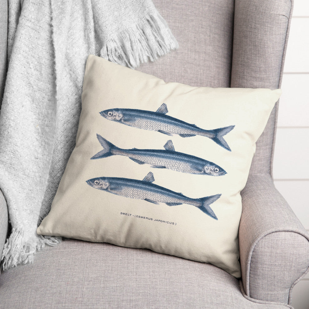 Smelt Fish 18x18 Indoor / Outdoor Pillow