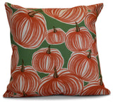 Pumpkins-A-Plenty Geometric Print Pillow, Green, 20"x20"