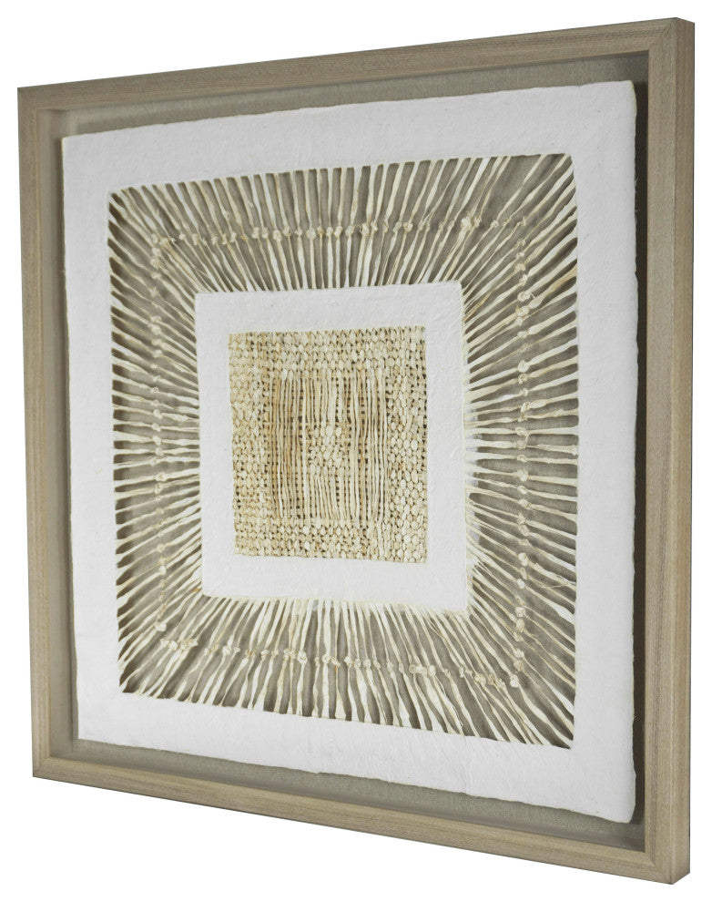 Abstract Papier-Mâché Shadow Box Wall Décor