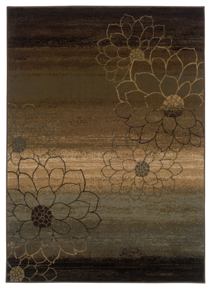 Harrison Ombre Brown and Beige Rug, 10'x13'