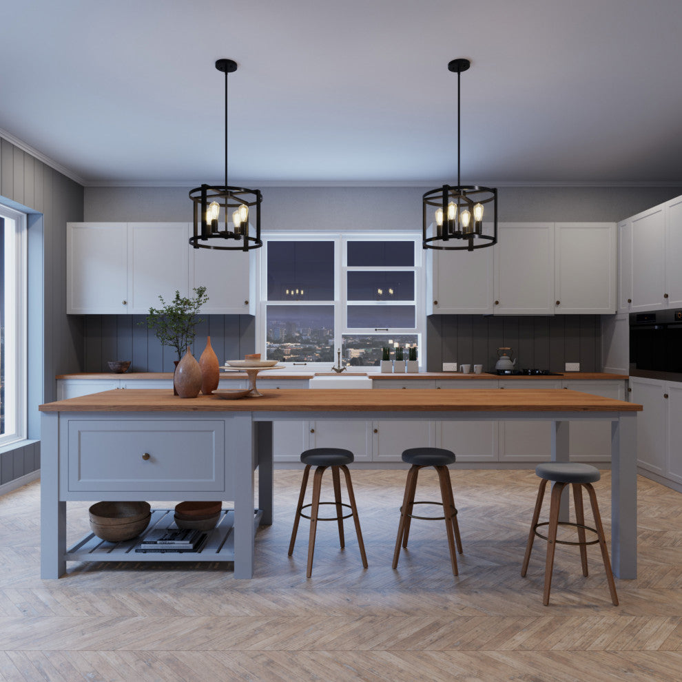 Hunter Astwood Matte Black 4-Light Chandelier