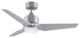 Fanimation TriAire Custom Ceiling Fan with LED Light, Silver, 44"