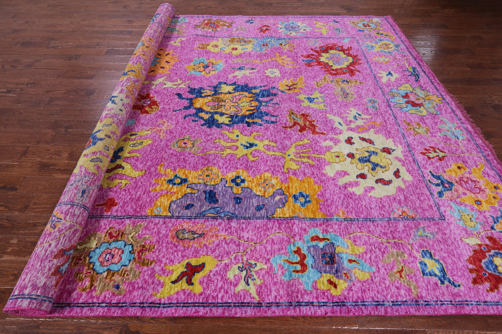 Turkish Oushak Handmade Wool Rug 9' 11" X 14' 0" - Q16116
