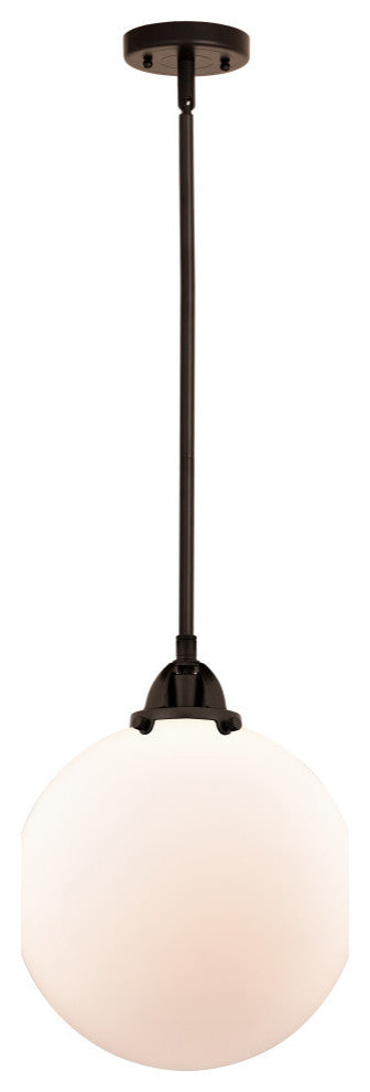 Beacon Mini Pendant, Oil Rubbed Bronze, Matte White, Matte White