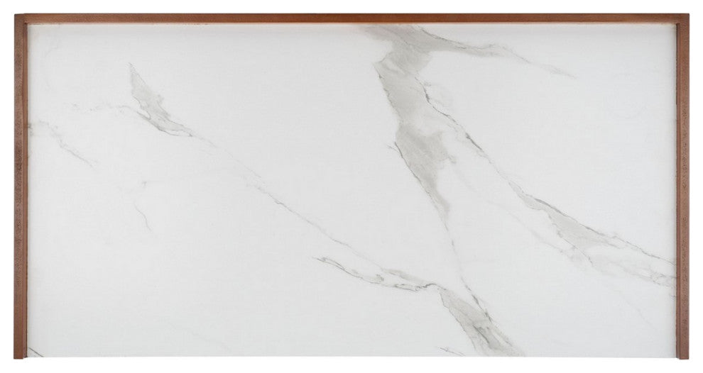 Safavieh Henley 2 Drawer Desk, White Marble
