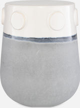 Uttermost 50004 Mulvane 14"W Ceramic Accent Table - Off-White / Blue Gray