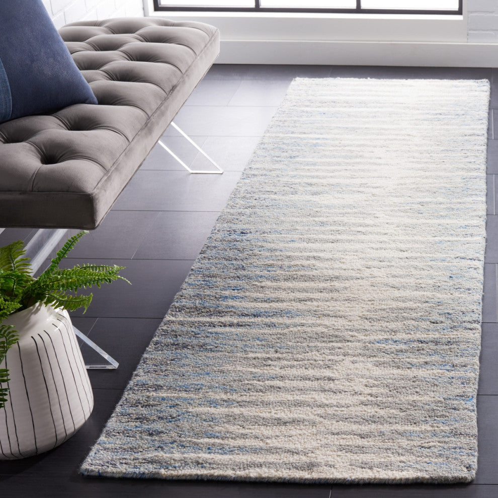 Safavieh Couture Abstract Collection ABT926 Area Rug, Ivory/Dark Blue, 2'3"x8'