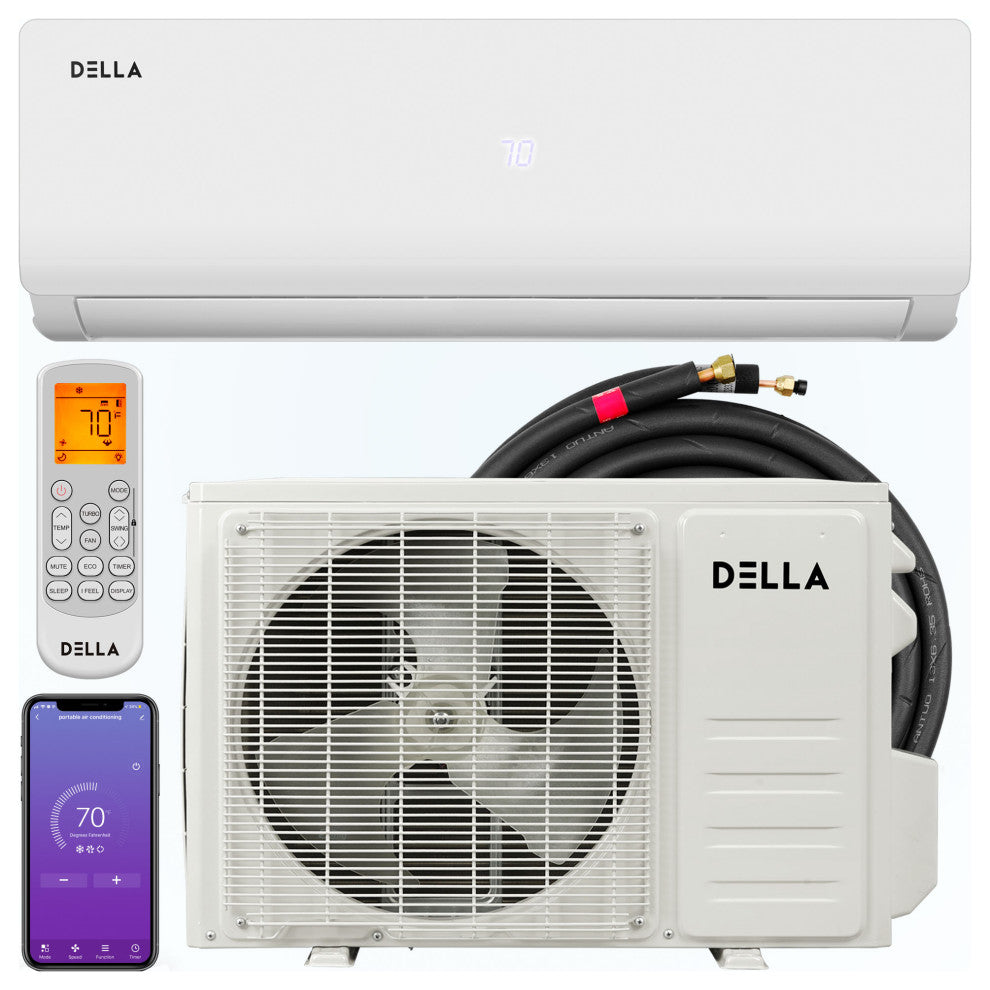 12,000 BTU Mini Split Air Conditioner Ductless Inverter System, 20 SEER, 8 HSPF