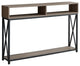 47" Taupe And Black Frame Console Table With Storage