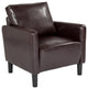 Washington Park Upholstered Chair in Brown LeatherSoft
