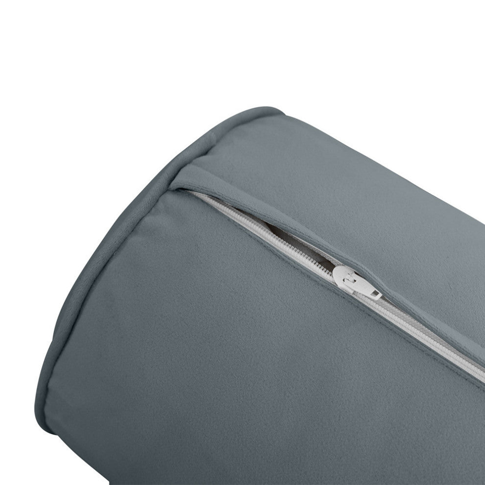 STYLE V6 Full Velvet Pipe Trim Indoor Daybed Bolster Pillow |COVER ONLY| AD347