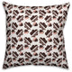 Acorns and Leaves Pattern, Brown Throw Pillow Cover, 20"x20"
