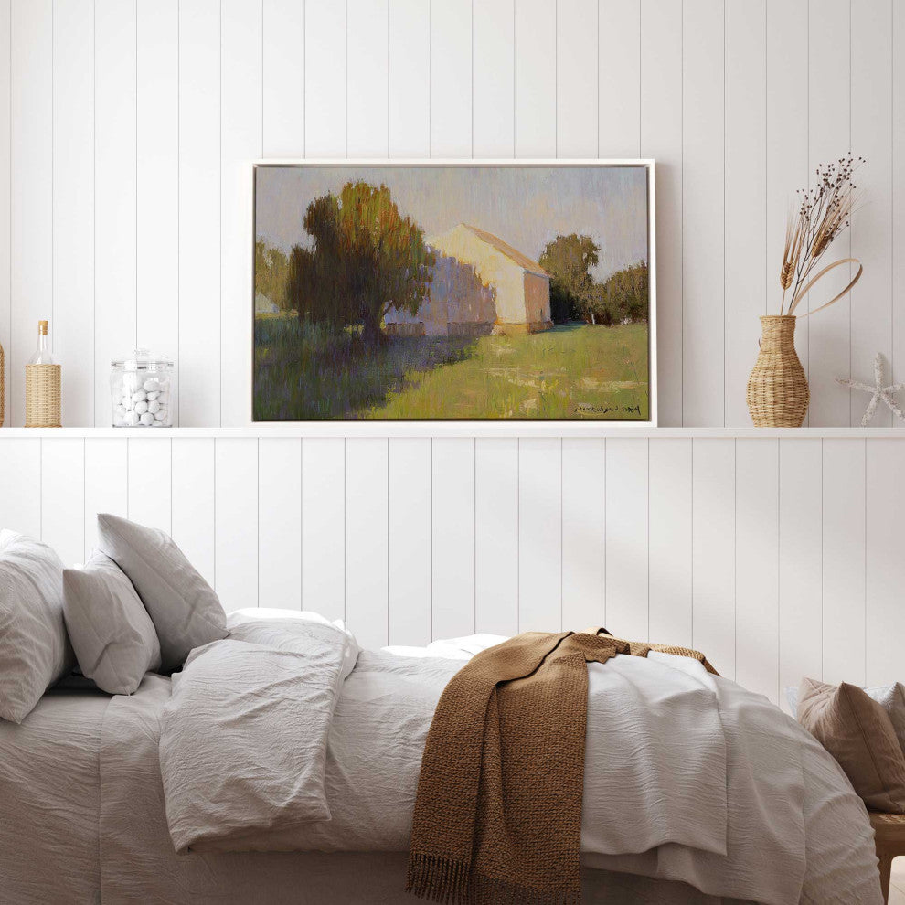 "Dawn's Rustic Charm" - A Canvas Print Celebrating Countryside Serenity