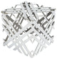 HomeRoots 16" X 10" X 16" Black And White Powder Coated Iron Accent Table