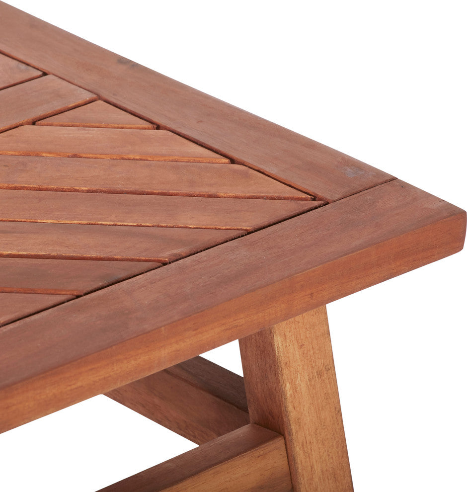 Patio Wood Coffee Table, Brown