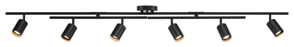 Waylon 6-Light Matte Black Track Lighting