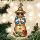 Sand Snowman Beachy Christmas Holiday Ornament Glass