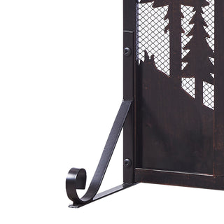 Single Panel Iron Fireplace Screen