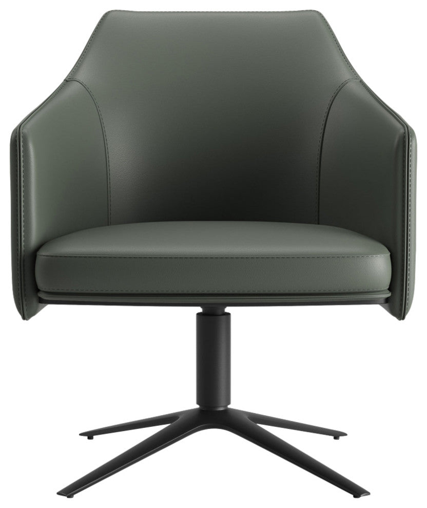 Clayton Accent Chair, Olive Leather