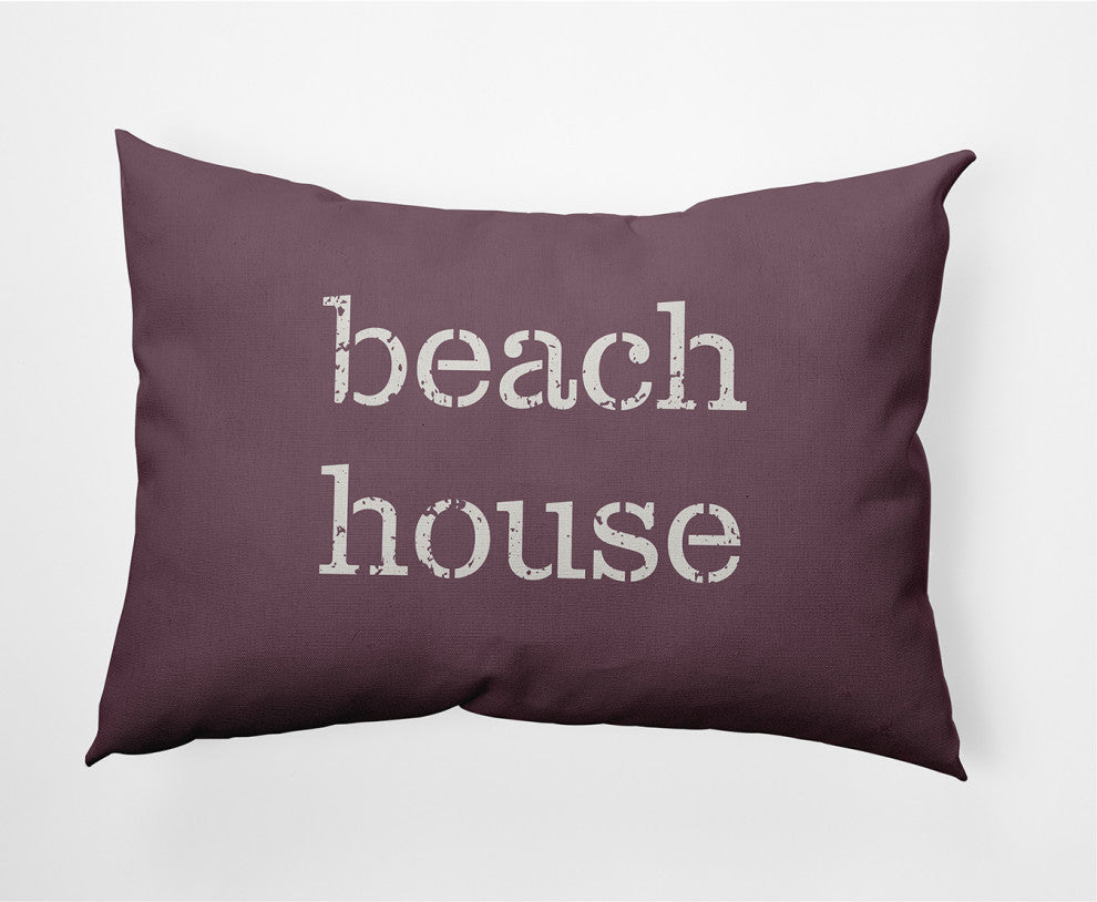 14x20" Beach House  Nautical Decorative Indoor Pillow, Dusty Purple
