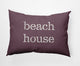 14x20" Beach House  Nautical Decorative Indoor Pillow, Dusty Purple