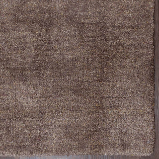 Hand Knotted Loom Silk Mix Area Rug Solid Light Brown, (Rectangle) 6'x9'
