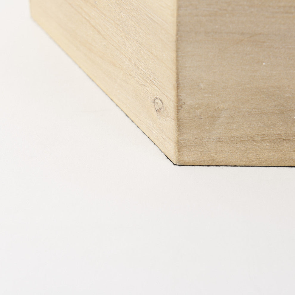 Set of Two Hexagonal Wooden Boxes