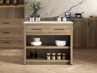Home Living 42" Kitchen Island, Natural Oak