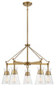 Lakewood 5-Light Chandelier, Warm Brass