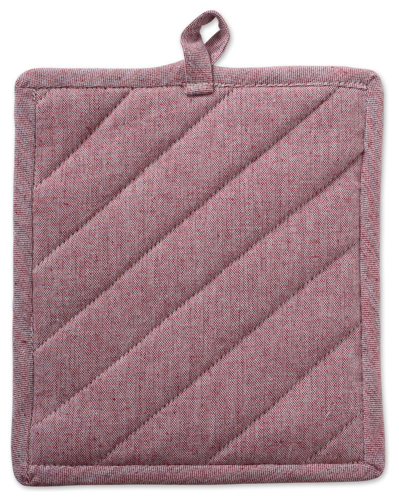 DII Barn Red Solid Chambray Pot Holder, Set of 2