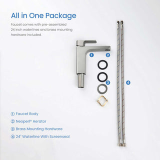 Blaze Single Handle Bathroom Sink Faucet, Brushed Nickel