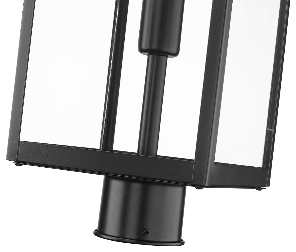 Z-LITE 596PHBR-BK 1 Light Outdoor Post Mount Fixture, Black