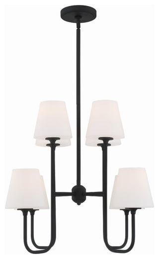 Crystorama Lighting Group KEE-A3008 Keenan 8 Light 28"W Abstract - Black Forged