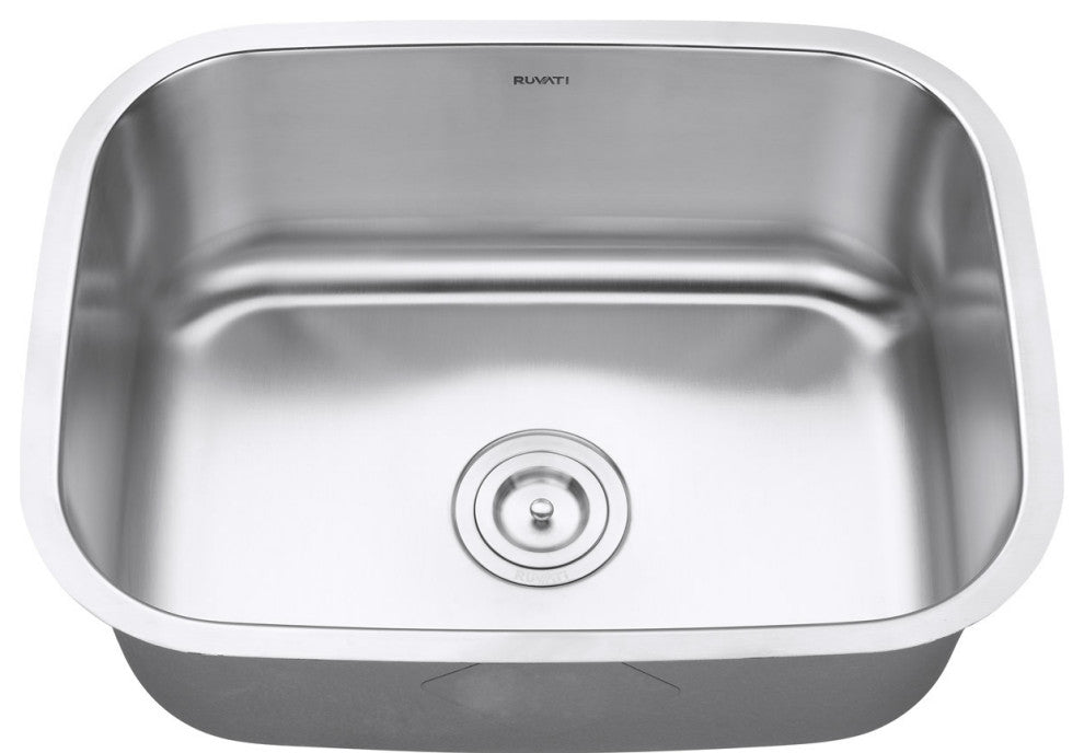 Ruvati RVM4132 Undermount 16 Gauge 24" Single Bowl Kitchen Sink